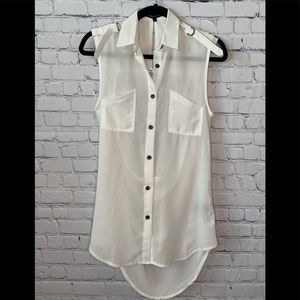 FOREIGN EXCHANGE Transparent White S Blouse